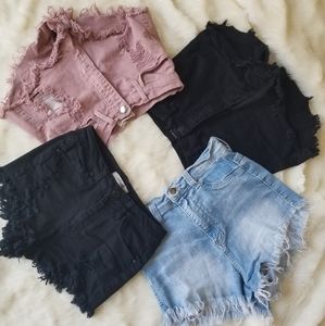 *SOLD* 4 High and Regular Waist Distressed Shorts